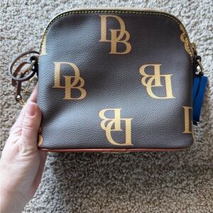 Dooney & Bourke Brown and Gold Crossbody Bag - NWT